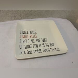 Creative Co-Op Jingle bells Stoneware plate